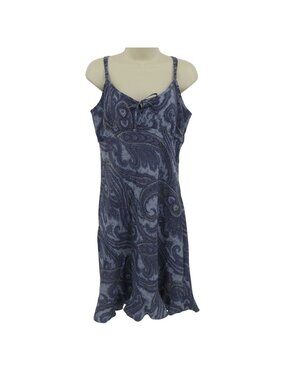 NEW DBY Women 12 Juniors 11 Multicolor Paisley Swirl Keyhole Sundress Vtg 1990s